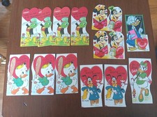 Lot Of 13 Vintage 1950s Disney Die-cut Valentines Unused picture