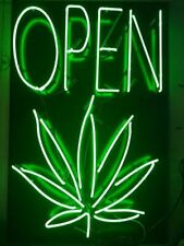 New Open High Life Leaf Weeds Neon Light Sign 24