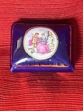 Trinket Box W Lid Queen Ann Legs Vintage Small Square Victorian Style Jewelry picture