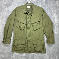 Vtg 1969 Vietnam US Army Jungle Jacket Slant Pocket Ripstop OG-107 Small Long picture