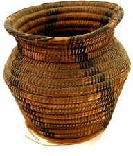 Antique Pima Bear Grass and Yucca Devil Claw Coil Basket 7