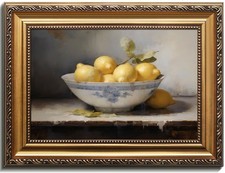 uniro Vintage Gold Framed Canvas Wall Art 12x16Inch picture
