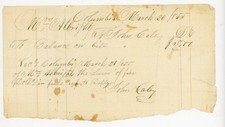 1855 Handwritten Receipt Columbia PA $5 Paid in Full John Caley Signed picture