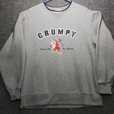 NWT VTG 1990s Walt Disney World Grumpy Pump Up The Grump Crewneck Sweatshirt M picture