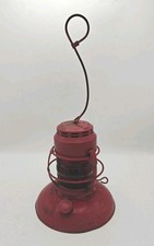 Vintage Embury No 40 Traffic Gard Red Glass Lantern Warsaw, NY - Made in USA picture