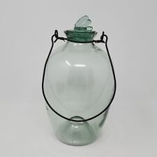 Antique Handblown Glass Insect Catcher with Wire Hanger With Lid 9.5