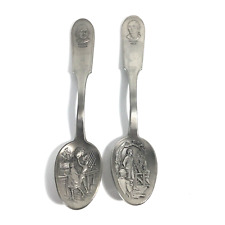 Franklin Mint Bicentennial Samuel Adam’s & Nathan Hale Spoon Collection Pewter picture