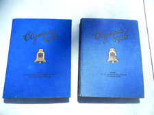 1936 OLYMPIA 2 VOLUME SET - BERLIN OLYMPICS BAND I & BAND II W/ ALL STICKERS picture