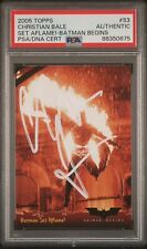 Christian Bale Signed 2005 Topps #53 Batman Begins Rookie Card Auto Psa/Dna Dual picture