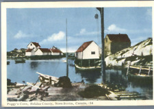 Canada Postcard 1940's View Of Peggy's Cove Halifax County Nova Scotia Linen picture