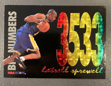 LATRELL SPREWELL 1994-95 SKYBOX HOOPS BIG NUMBER RED/YELLOW/GREEN BN6 picture
