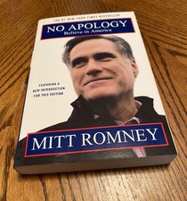Mitt Romney Senator/Gov 2012 President Candidate Signed No Apology Paperback picture