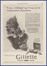 Vintage 1926 GILLETTE Safety Razor Blades Shaving Ephemera 20's Print Ad picture