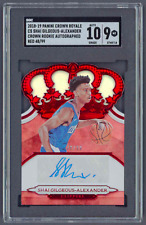 2018 Crown Royale Rookie Car Red Panini #11 Shai Gilgeous-Alexander /99 SGC 9 picture