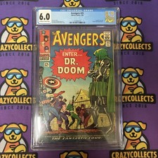 AVENGERS 25 (1966) CGC 6.0 OW-W Marvel Silver KEY 1st DR DOOM IN AVENGERS picture