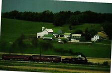 Vintage Postcard 4x6- Ex-Canadian National locomotive 1551, Amish countryside, H picture