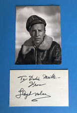 Lloyd Nolan (Film / TV Actor)  Boldly Hand Autographed Signed Card With Photo picture