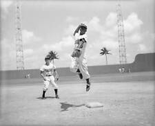 Pee Wee Reese and Jim Gilliam Turning Double Play - During a p - 1953 Old Photo picture