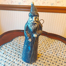 Rowe Pottery Salt Glaze 2013 Santa with Shepherds Hook picture