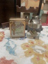 Nos Cigarette Case Acrylic Lighter Chesterfield Hold A Pack Vintage Tobacco picture