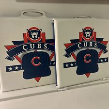 2 Vintage Chicago Cubs MLB Stadium Seat Cushions picture