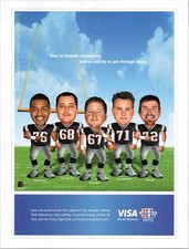 VISA Super Bowl XL NFL Players Magazine Ad 2006 Football Metaphors Print picture