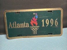 Vintage Atlanta 1996 Olympics Metal License Plate Sign ACOG Sealed picture