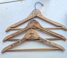 3 Vintage Wooden Advertising Hangars picture