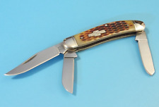 ROUGH RYDER RR080 Sowbelly Stockman Amber Jigged Bone pocket knife 3 3/4