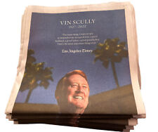 Vin Scully LA Times August 6, 2022 Tribute Newspaper Section Dodgers unread picture