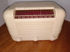 VERY RARE RCA VICTOR Model 56X2 Antique Tube Radio CREAM Bakalite Case picture