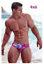 DAN Young Male Bodybuilder N Speedo Rock Hard Muscular Physique 4x6 Gay Photo picture