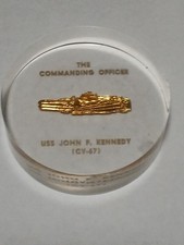USS John F. Kennedy cv-67 Aircraft Carrier Commanding Officer Clear Paperweight picture