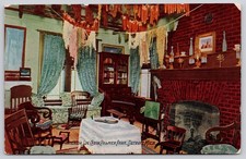 Detroit Michigan MI Palmer Park Log Cabin Interior Postcard c1910s picture