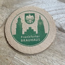 Vintage Frankfurter Brauhaus Beer Coaster - Wir trinken Brauhaus-Bier picture