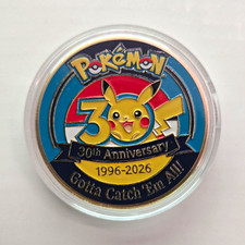 Pokémon 30th Anniversary Metal Commemorative Coin Pikachu 2026 picture