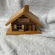 Vintage German Skihutte Wooden Incense Smoker House Chalet Handmade Germany picture