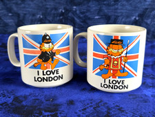 Vintage 1970s Garfield Coffee Mug Set 1978 I Love London RARE picture