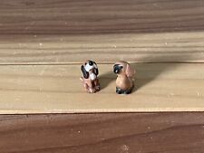 Hagen Renaker porcelain miniature figurines  Two Dogs 1” Vintage picture