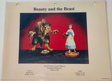 Disney Beauty And The Beast Laminated Gallery Promo Binder Page Rare picture