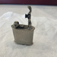 Vintage Small Size Evans Lift Arm Pocket Lighter Hammered Finish, Great picture