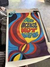 Vintage 1970s Burn Incense Not Buildings Vagabond Creation 23x35 Reese James Or  picture