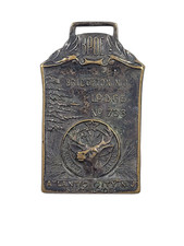 Vintage Brass/Bronze NJ Elks Lodge Watch FOB Rare HTF ANTIQUE Chas M Robbins CO picture