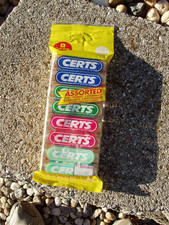 VINTAGE 8 PACK CERTS with RESTYN BREATH MINTS 4 FLAVORS SEALED PACKAGE NEW picture