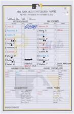 Autographed Oneil Cruz Pirates Game Used Lineup Card Item#13387584 COA picture