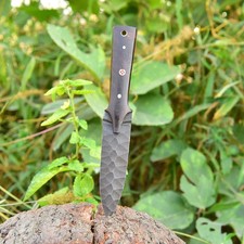 hand Forged Railroad Spike Carbon Steel Hunting Dagger Blank Blade Knife 2377 picture