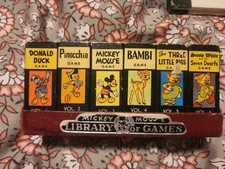 Vintage 1946 Disney Mickey Mouse Library of Card Games 7 Dwarfs, 3 Pigs, Bambi picture