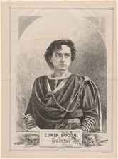 Edwin Booth Hamlet Vintage 1870s Theater Photo Reprint Wall Art picture