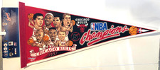 Chicago Bulls 1997 Champions VINTAGE Basketball FULL SIZE Memorabilia Pennant picture