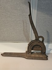 Antique 1875 Lorillard Tin Tag Tobacco Cutter Cast Iron General Store Sign Plug picture